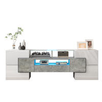 LOWBOARD 145/30/51 cm aus Holzwerkstoff mit LED-Beleuchtung Weiß - Weiß, Holzwerkstoff (145/51/30cm) - Modenvie