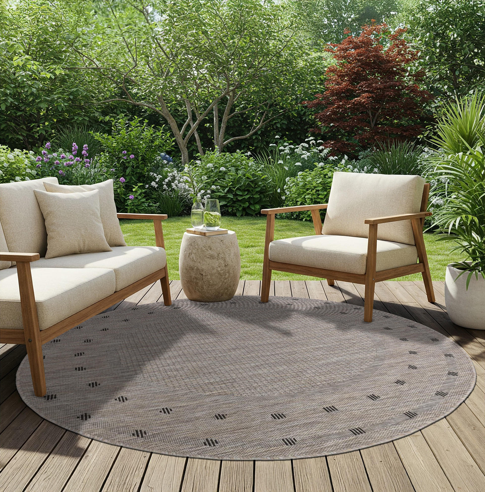 TEPPICH MELISSA Braun 200/200 cm - Braun, Kunststoff (200/200cm) - Tapiso