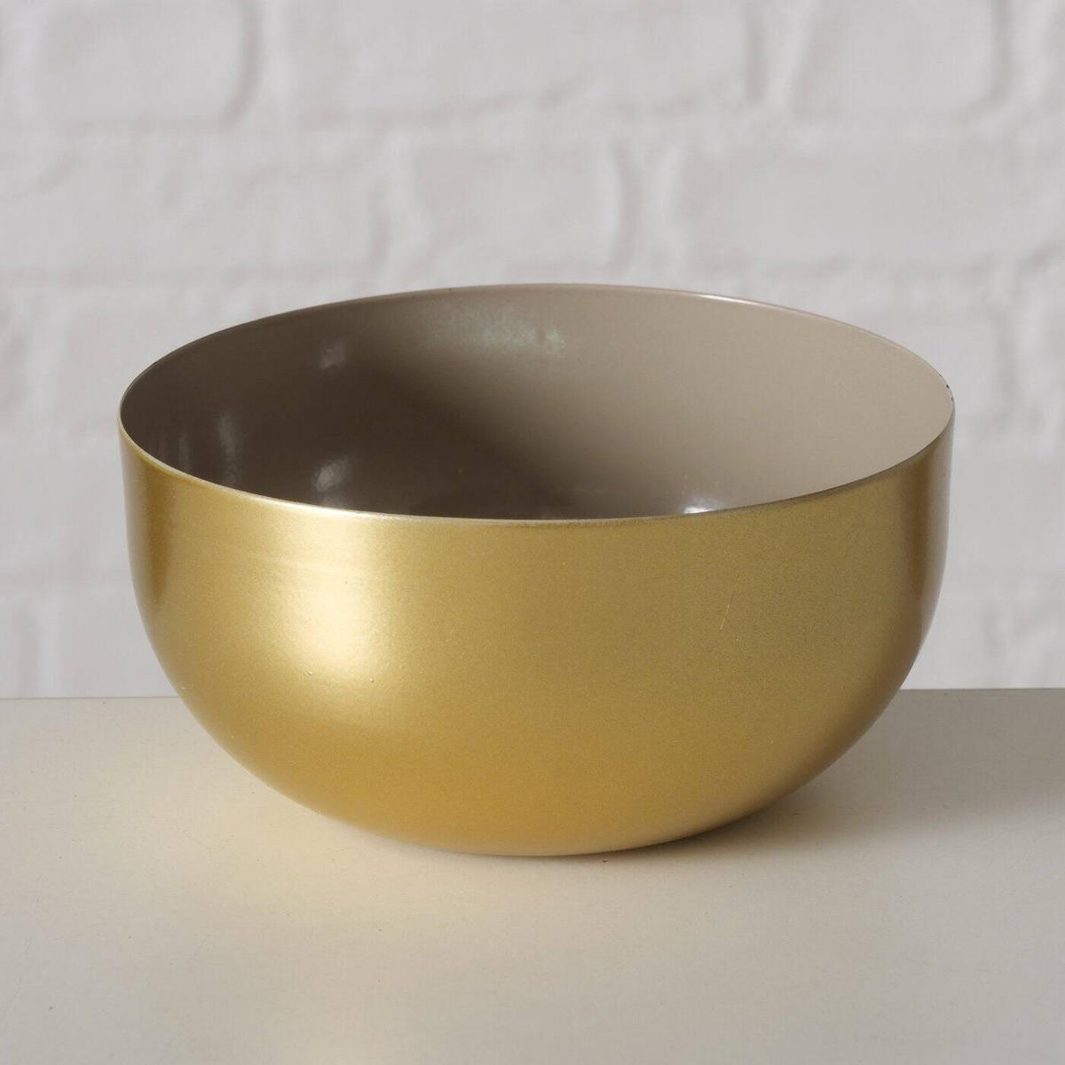 DEKORATIVE SCHALEN Gold 2er-Set - Goldfarben, Metall (6cm) - Boltze Home