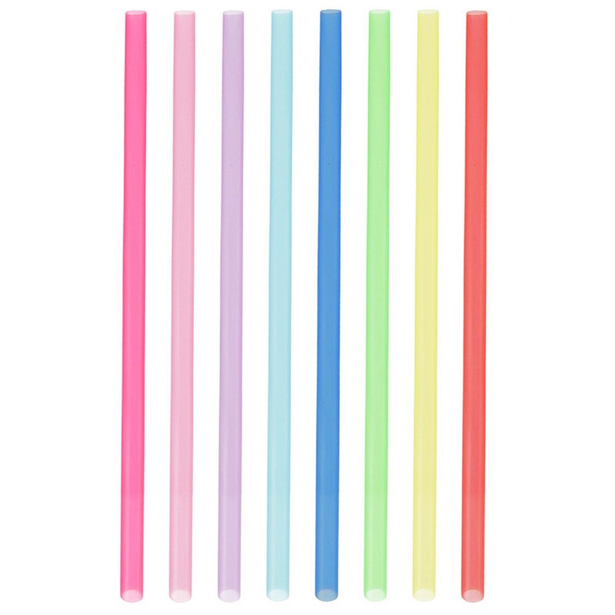 TRINKHALME wiederverwendbar 50-er Set Transparent - Transparent/Multicolor, Kunststoff (0.7/22cm) - Orion 
