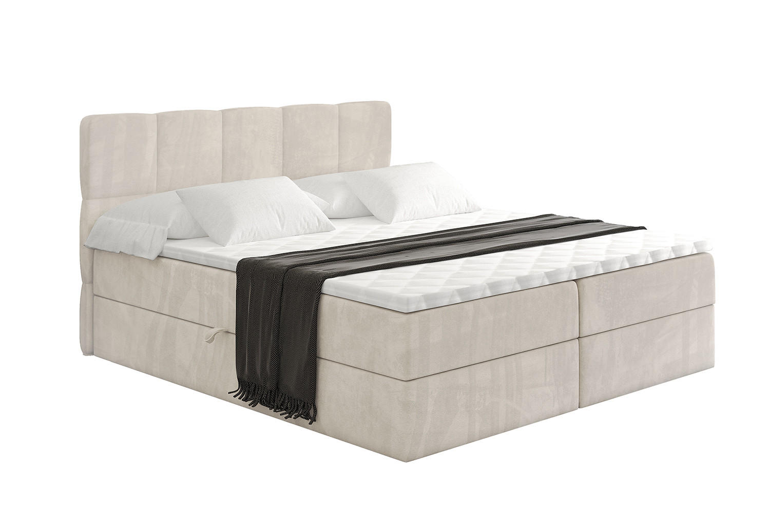Altdecor Boxbett Beige 160x200 cm