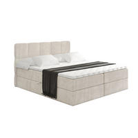 BOXBETT mit Matratze H4 und Lattenrost - LIRO - 160x200 - Beige Casablanca - Beige, Holzwerkstoff/Kunststoff (160/200cm) - ALTDECOR