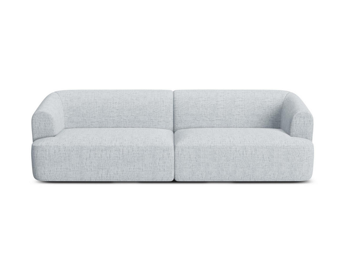 MODULARES-SOFA Campi aus strukturiertem Stoff hellgrau 4 Sitzplätze - Hellgrau, Textil (90/70/255cm) - Cosmopolitan Design