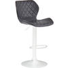 BARHOCKER Cora, Gestell weiß, Kunstleder Schwarz - Schwarz/Weiß, Kunststoff/Textil (47/100/51cm) - TPFLiving