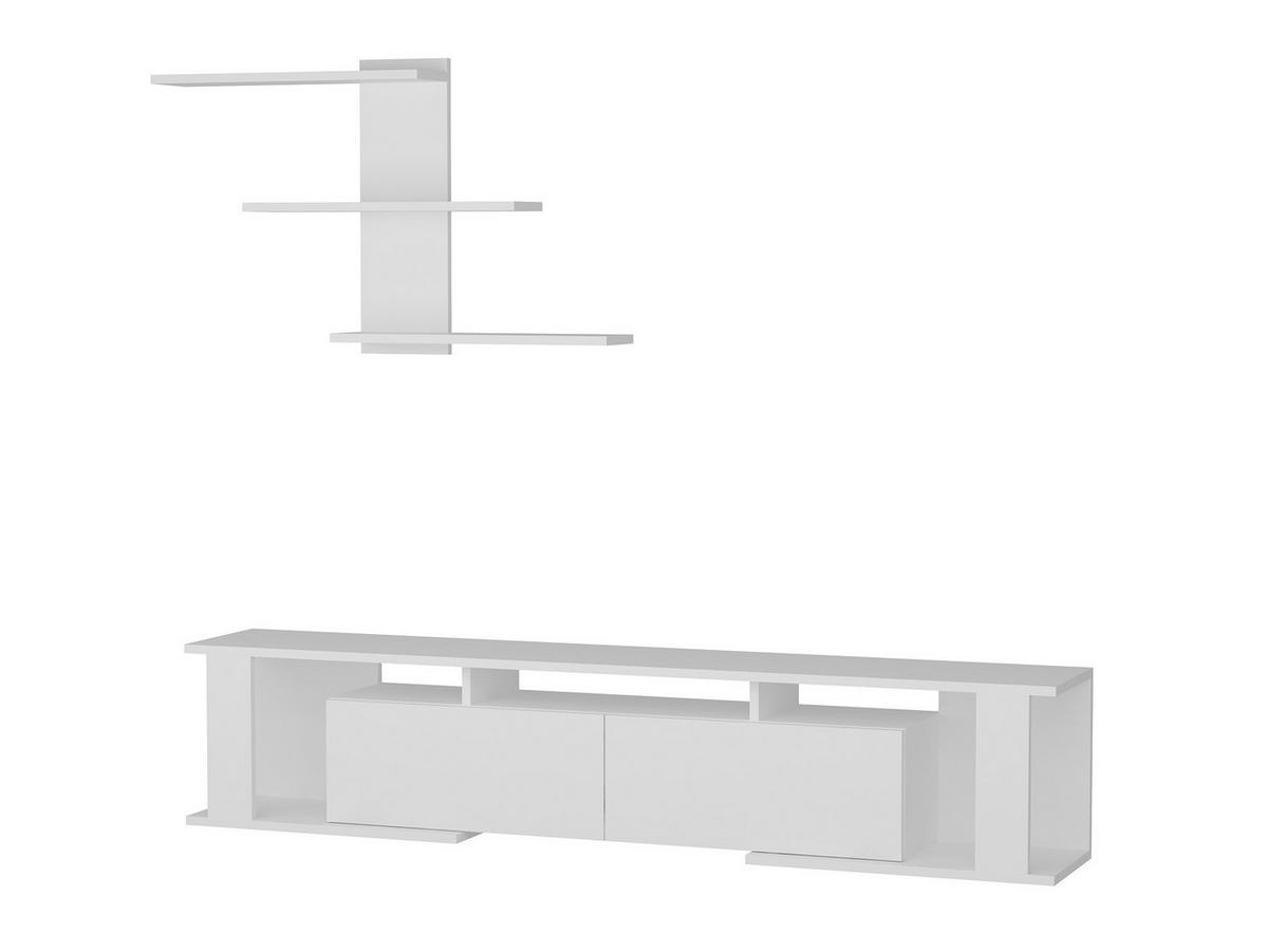 WOHNWAND Game Weiß - Weiß, Holzwerkstoff (180/36/29.6cm) - moebel17