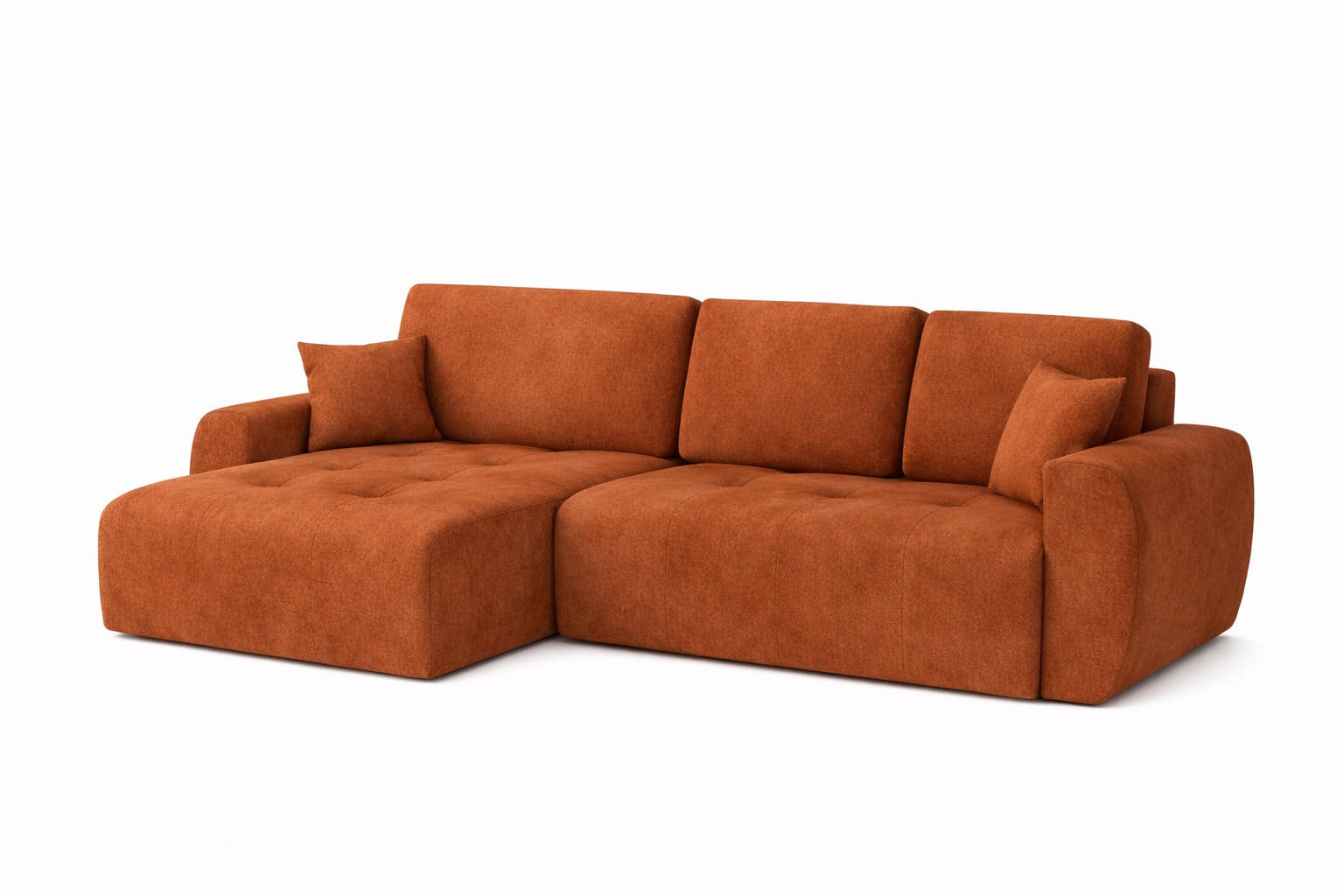 Thumbnail - Kaiser Möbel Ecksofa, Braun, Holz, L-Form, 250x142 cm, Wohnzimmer, Sofas & Couches, Wohnlandschaften, Ecksofas