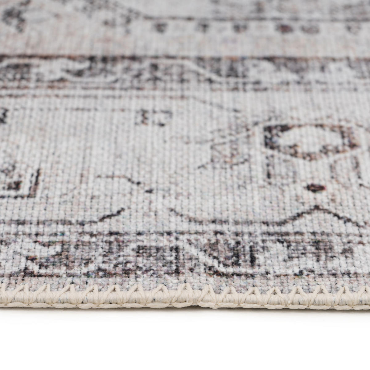 FLACHWEBETEPPICH Margot - Grau, Textil (120/170cm) - Kukoon Rugs