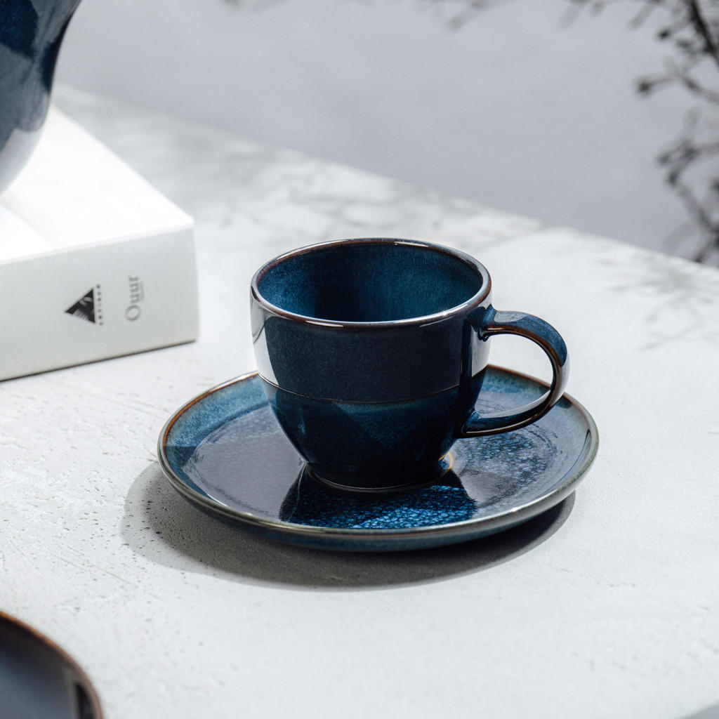 ESPRESSOUNTERTASSEN Crafted Denim blau ø 11,8 cm 6er Set - Blau, Keramik (11.8cm) - like.Villeroy & Boch