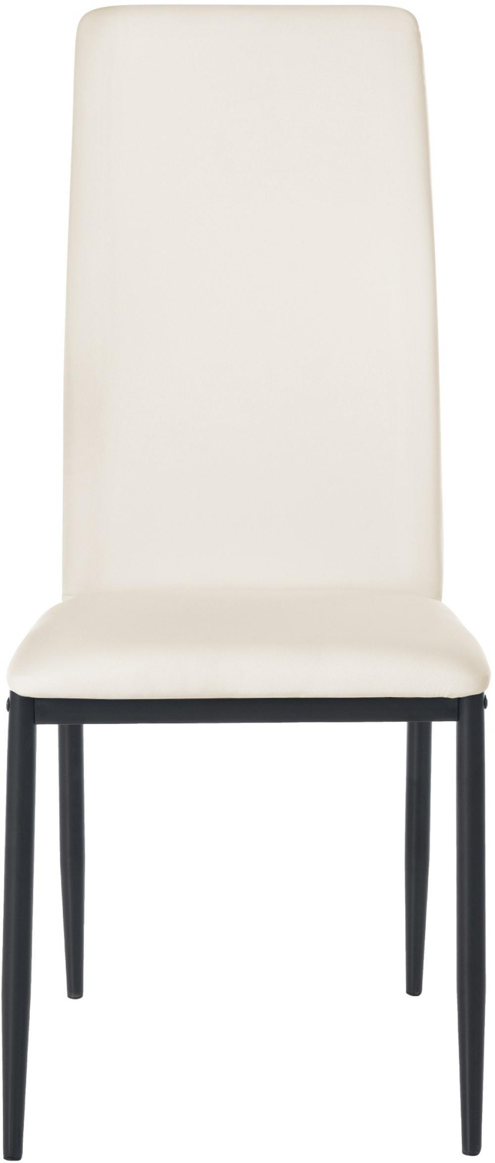 STUHL 6er Set Lederlook creme - Creme, Textil/Metall (41.5/99/40cm) - CLP