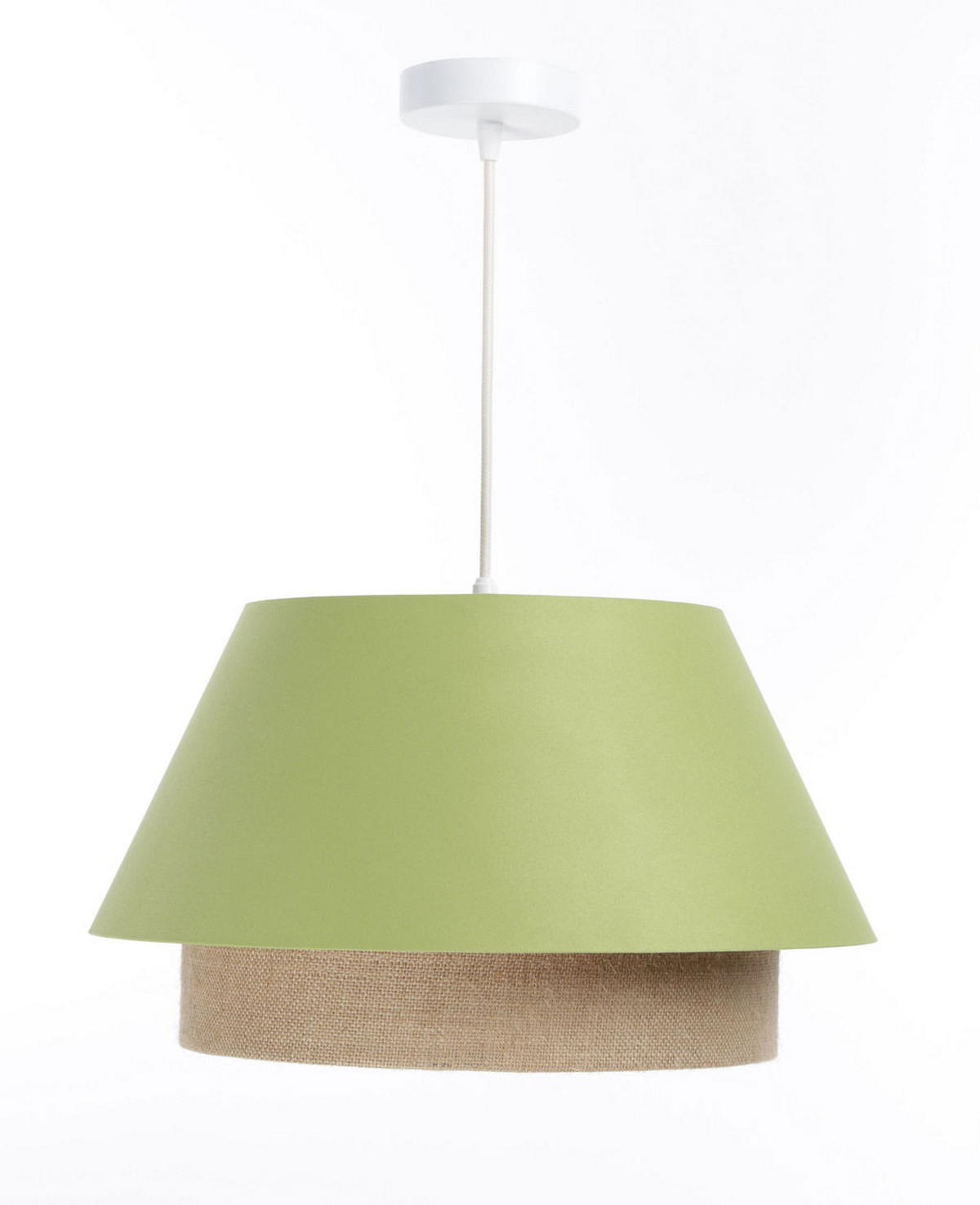 HÄNGELEUCHTE Grün 40/24 cm - Beige/Grün, Kunststoff (40/1.3/24cm) - ONZENO