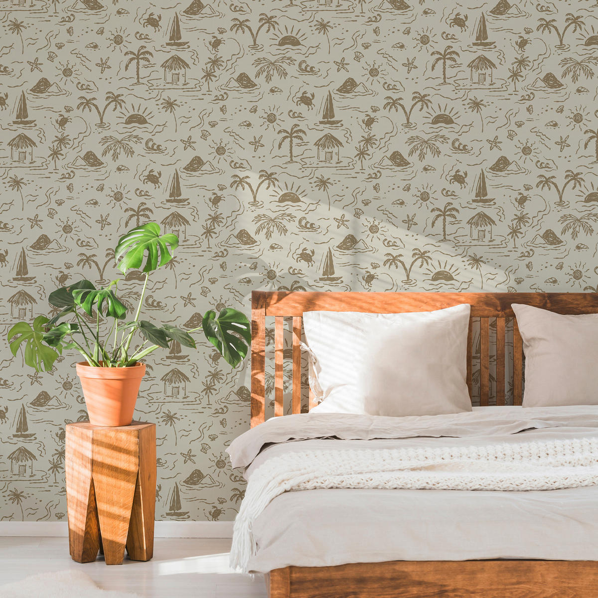 TAPETE Sunset Island - Gelb, Papier/Kunststoff (53/1000cm) - Superfresco Easy