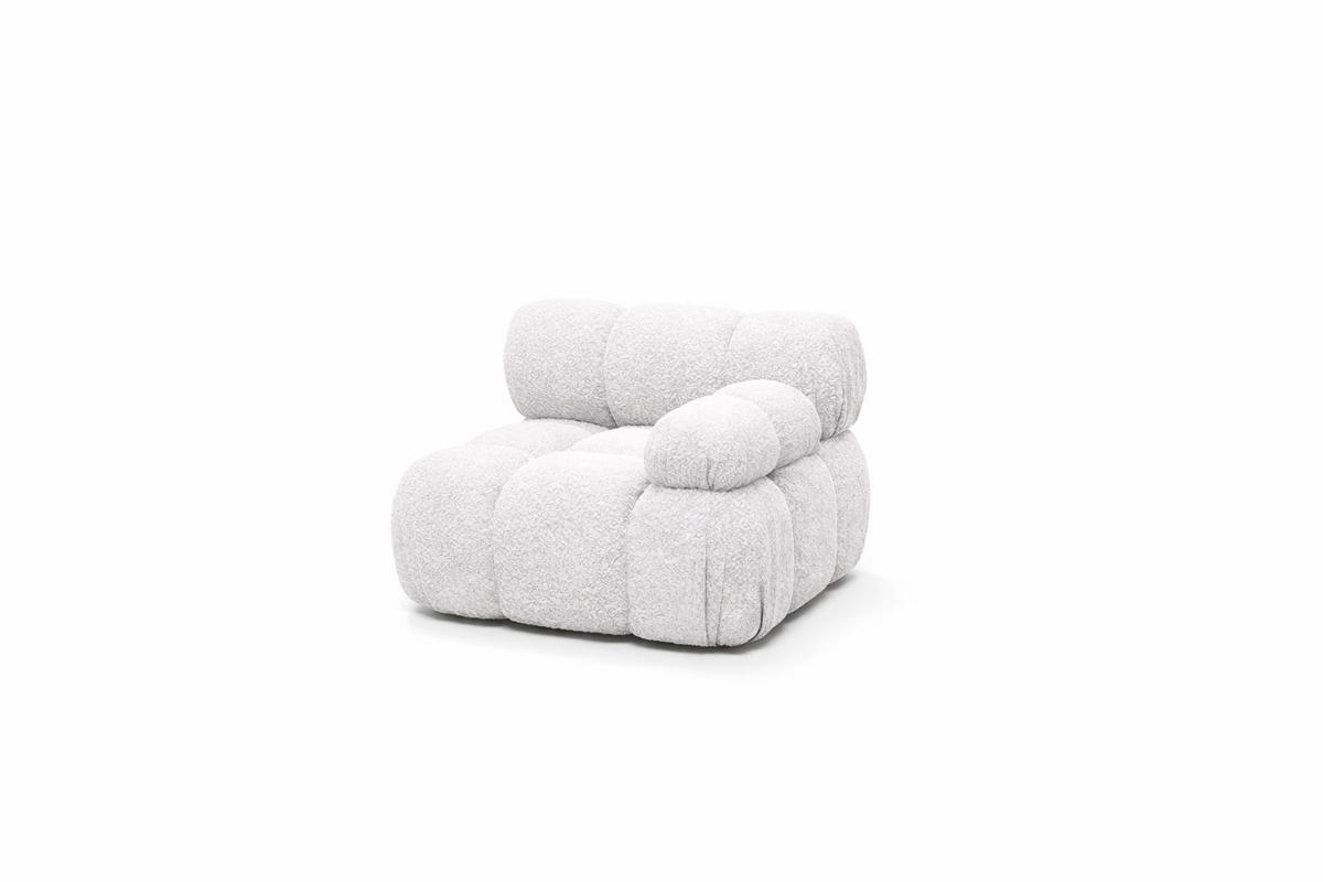 MODUL Seitlich, Für Modulares System, Stoff Abriamo, Ecru, Rechts, Selia - Ecru, Holz (95/70/95cm) - Kaiser Möbel