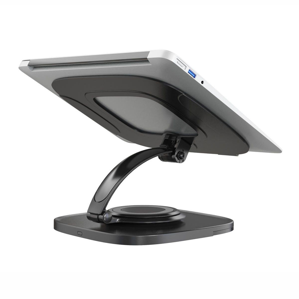 LAPTOPHALTERUNG Iksan Aluminium - Schwarz, Metall (20/26.5/22.5cm) - SVITA