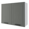KÜCHENHÄNGESCHRANK Kvantum W3/90 Dust Grey Matt / Weiß Matt 90 / 32,5 / 72cm - Weiß/Grau, Holz/Holzwerkstoff (90/72/32.5cm) - Feldmann-Wohnen