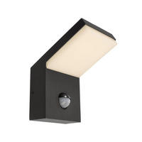 AUSSENLEUCHTE MIT BEWEGUNGSMELDER - Dunkelgrau, Metall (17.2/21.9/17.2cm) - click-licht