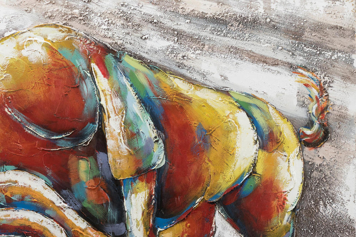 ACRYLBILD HANDGEMALT 100/75 cm - Taupe, Holz/Textil (100/75cm) - KUNSTLOFT