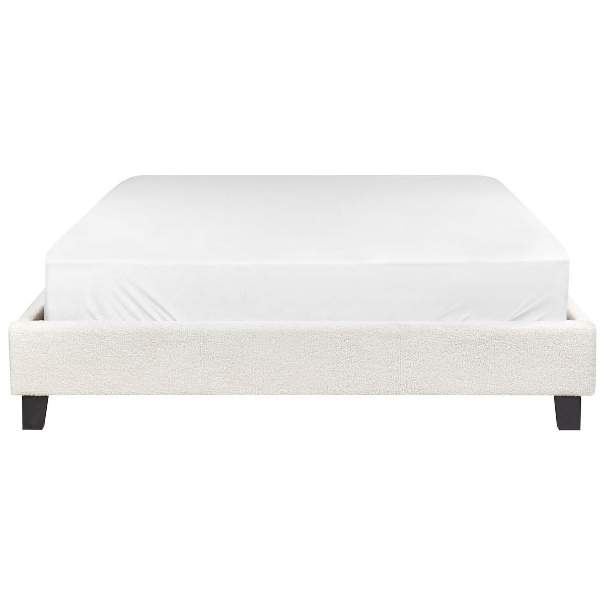 POLSTERBETT mit Lattenrost 140x200 cm Beige Roanne - Creme, Textil (140/200cm) - Beliani