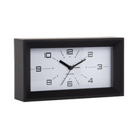 WECKER Lujo Schwarz 20.2/20.2/11.2 cm - Schwarz, Kunststoff (20.2/11.2/20.2cm) - Karlsson