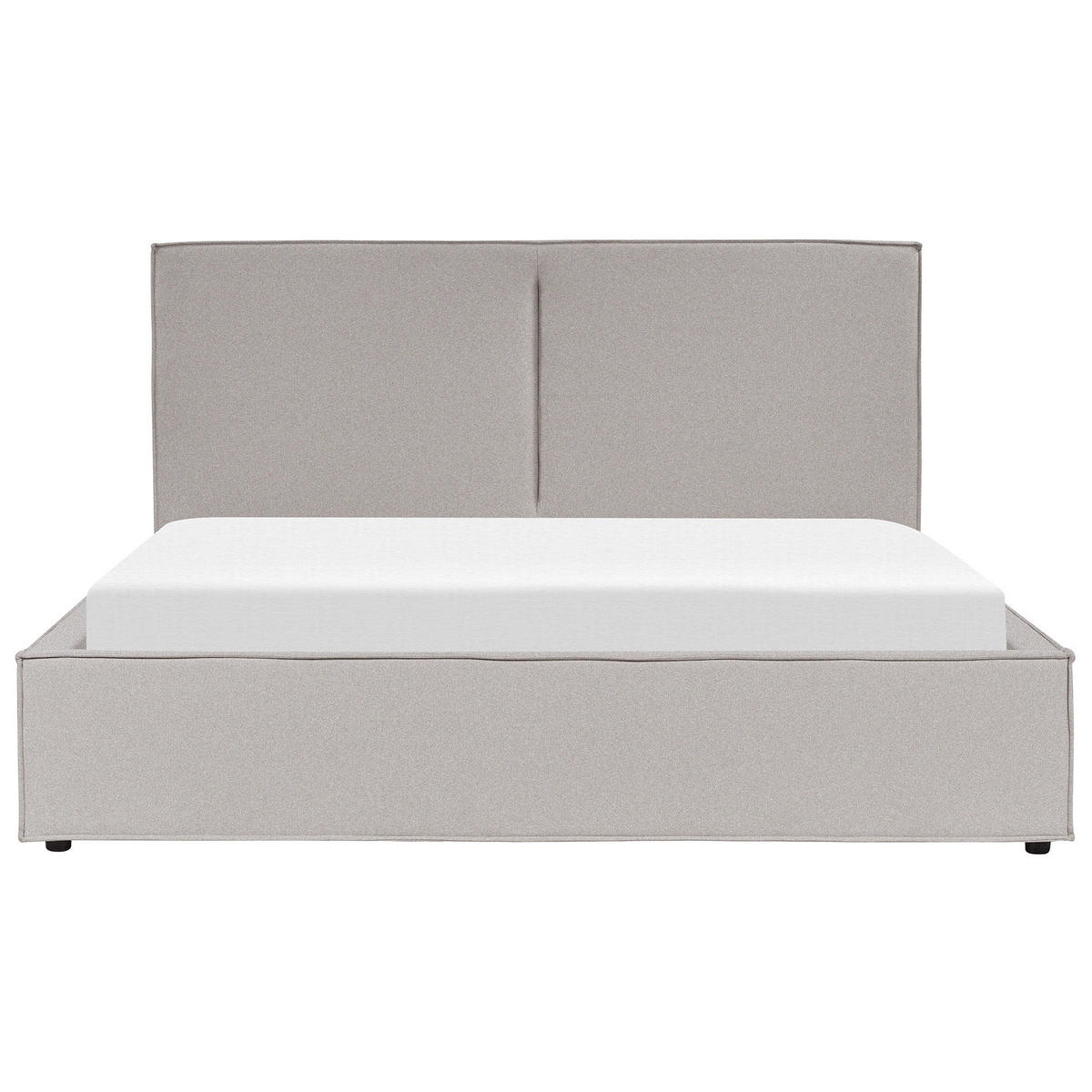 POLSTERBETT 180/200cm Hellgrau Moissac - Hellgrau, Textil (180/200cm) - Beliani