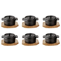 SERVIERTOPF (6er Set) Hot Iron - Schwarz, Metall (14/11/9cm) - BUTLERS