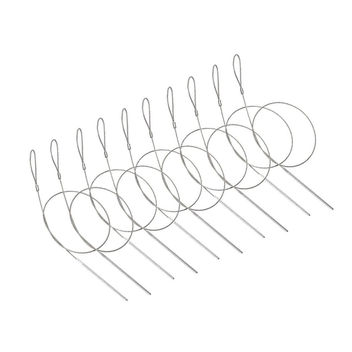 SCHASCHLIK-SPIESSE 10-tlg. - Silberfarben, Metall (1/1/75cm) - Oleio