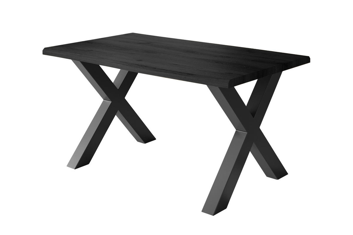 ESSTISCH JULIUS X - Dunkelgrau/Schwarz, Holz (80/120/77cm) - SAM