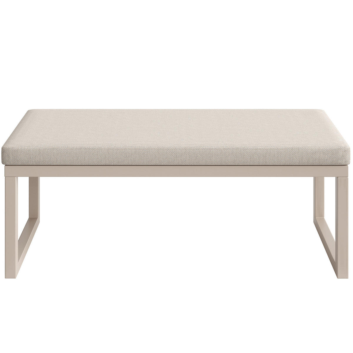 LOUNGEGARNITUR aus Rattan & Metall 121.5x61x77 cm Beige mit modularer Loungegruppe - Beige, Metall - Modfu