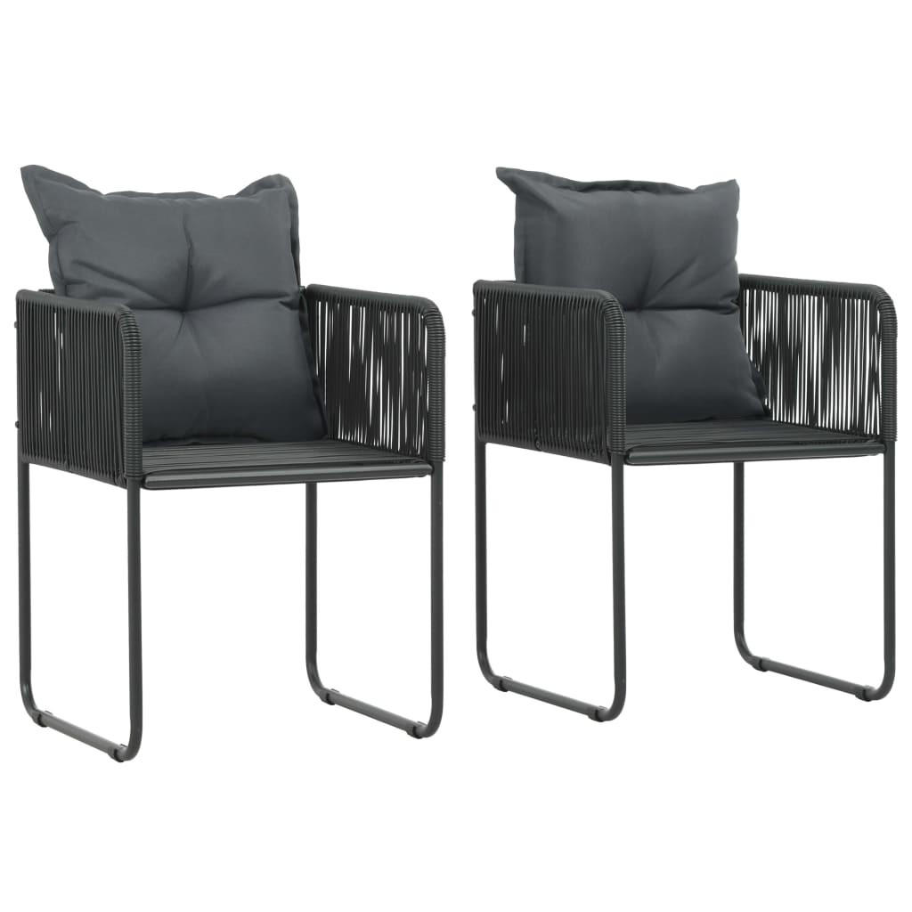 furnicato Gartenstühle Schwarz 48x67x51.5 cm