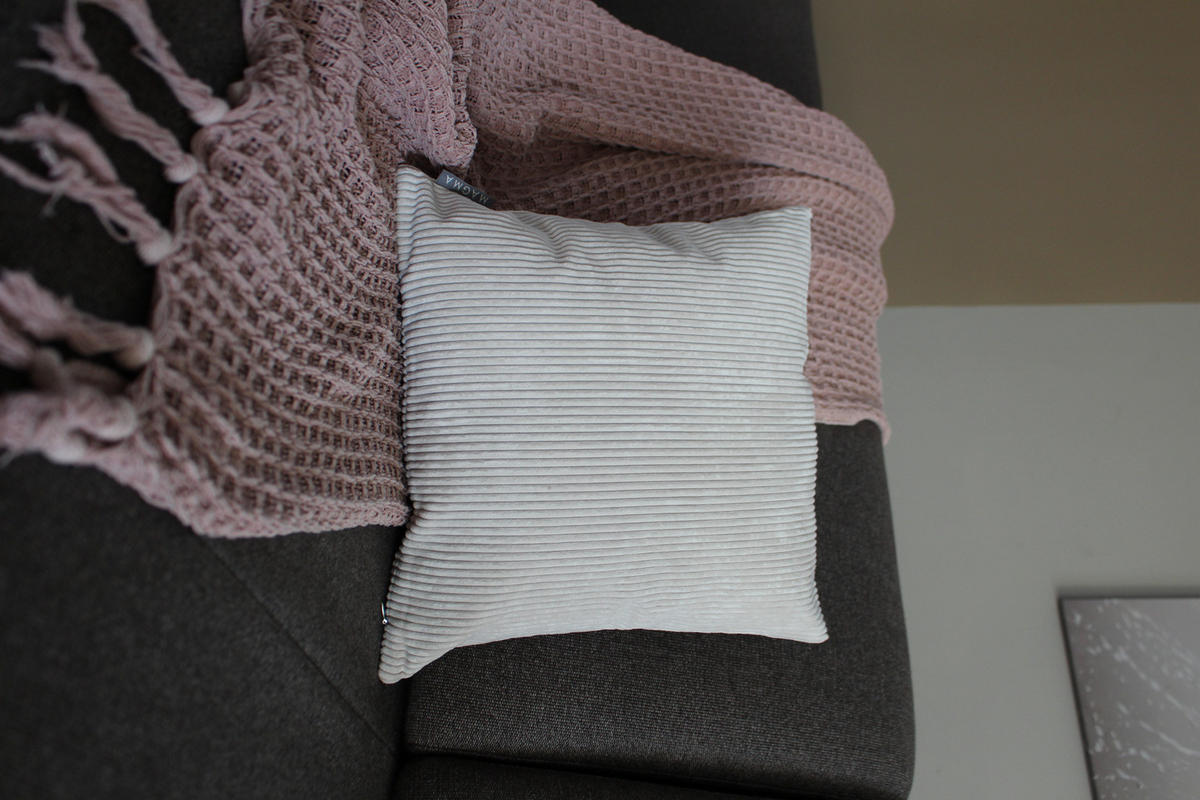 KISSENHÜLLE Inga Cord Look natur - Beige, Textil (40/40cm) - Magma Heimtexx