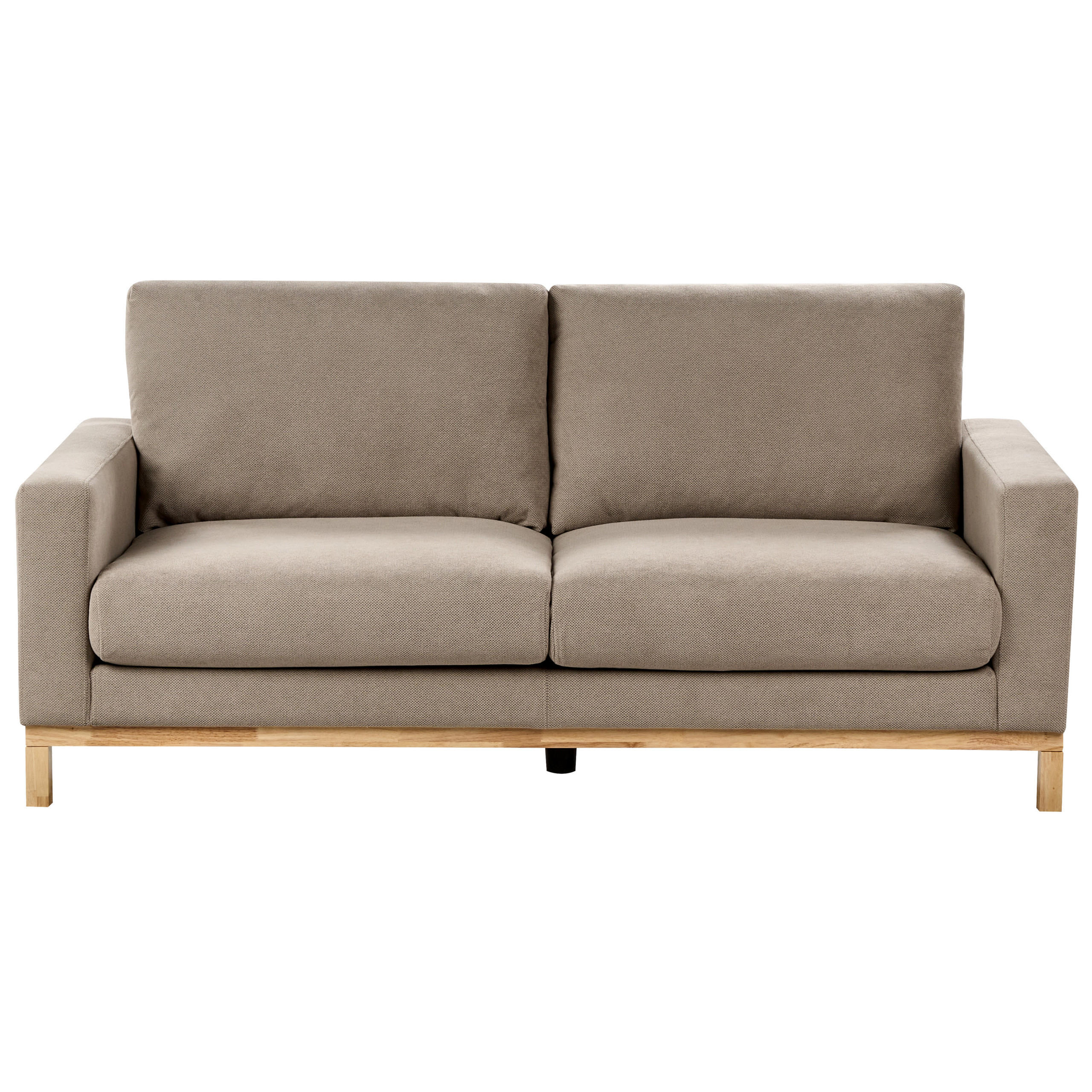 2-SITZER-SOFA taupe/hellbraun Siggard - Taupe/Hellbraun, Textil (184/84/92cm) - Beliani