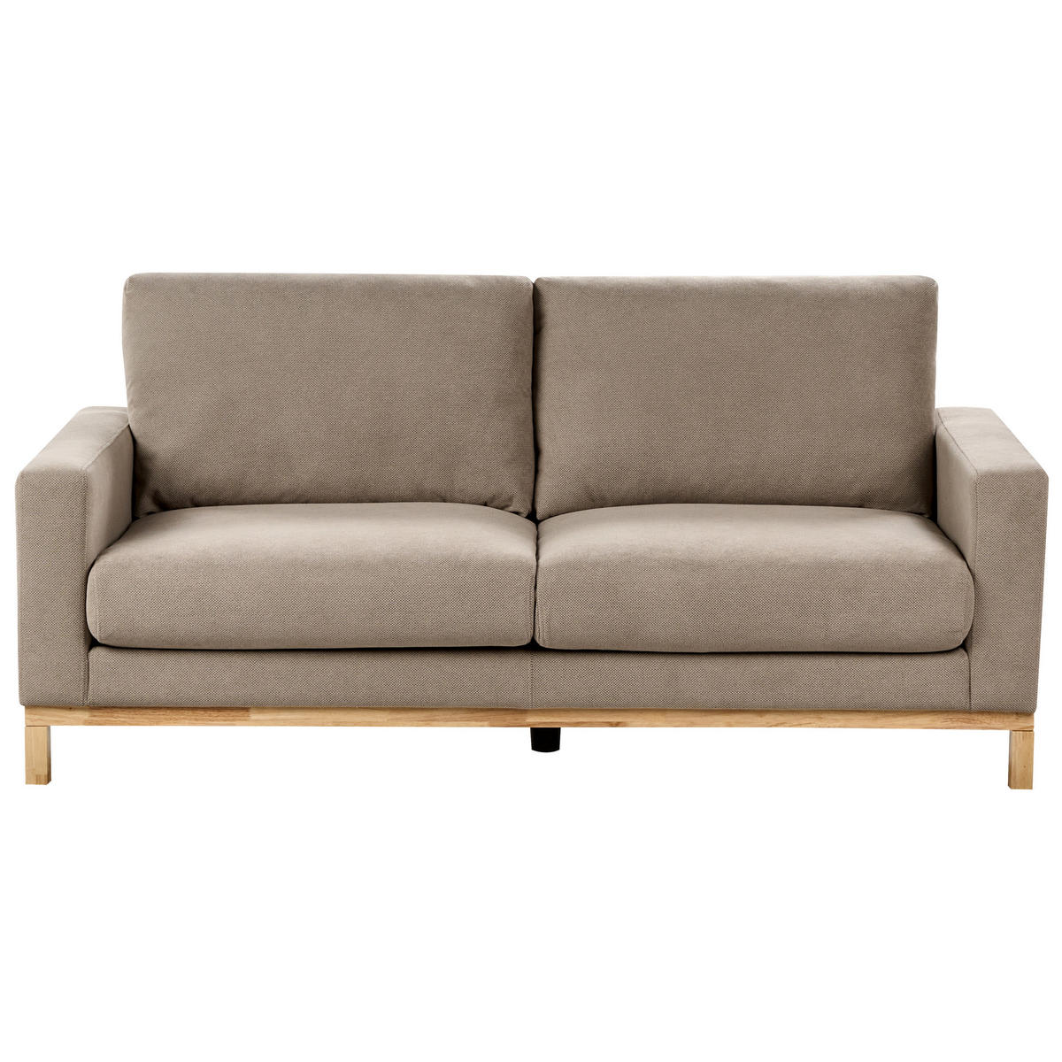 2-SITZER-SOFA taupe/hellbraun Siggard - Taupe/Hellbraun, Textil (184/84/92cm) - Beliani