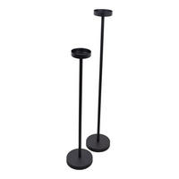 KERZENHALTER Eve rundes 2er-Set Schwarz - Schwarz, Metall (20/100/20cm) - LOFT42