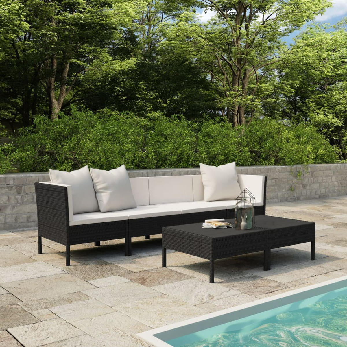 GARTENSET Reedy 6-teilig - Schwarz, Metall - Nettlife