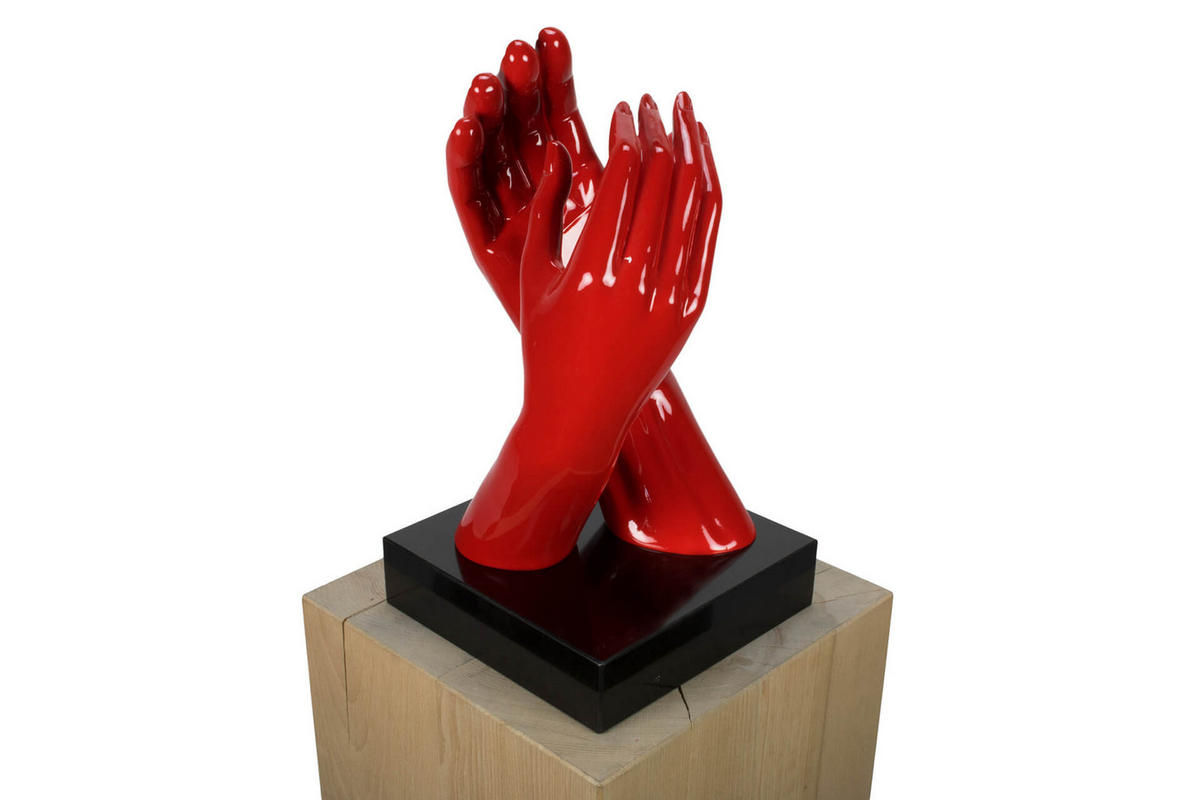 SKULPTUR Rot 21/41 cm - Rot, Stein (4.85/41/21cm) - KUNSTLOFT