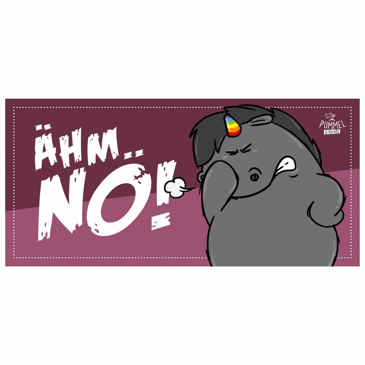 KAFFEEBECHER Pummel und Friends Ähm..Nö! Schwarz 320 ml - Schwarz, Keramik (0.32L) - United Labels