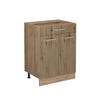 KÜCHENUNTERSCHRANK R-Line Artisan-Eiche 60 cm mit Schublade, ohne AP - Honigeiche/Eiche Wotan, Holzwerkstoff (60/81.6/46cm) - Vicco
