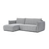 ECKSOFA TAUER 3-Sitzer rechts, hellgrau - Hellgrau/Schwarz, Holz/Textil (248/173cm) - Courtois Laville
