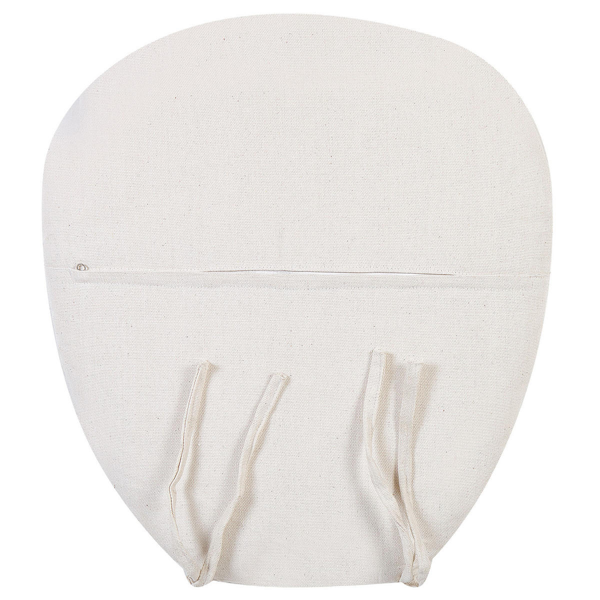 RATTANSTUHL natürlich Auflage beige Pfauform Florentine - Beige/Naturfarben, Naturmaterialien (95/107/68cm) - Beliani