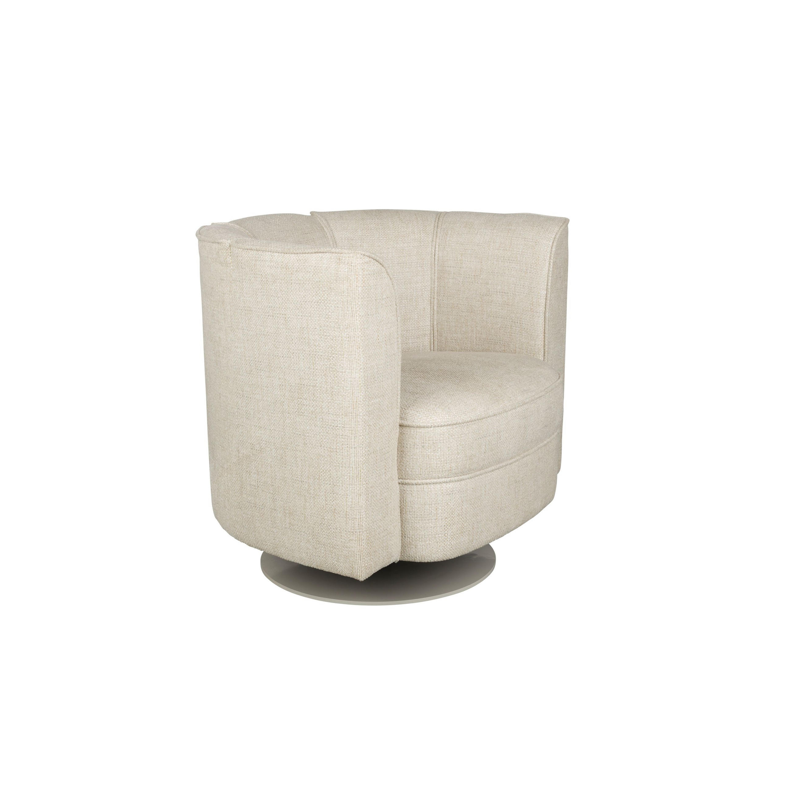SESSEL Flower Drehbar Beige - Beige, Textil (86/76/74cm) - Dutchbone