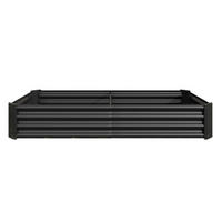 STAHL-HOCHBEET, bodenlos rostfrei, stahlfarben - Schwarz, Metall (90/30/180cm) - Vallsero