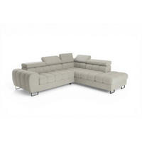 ECKSOFA Bastien Max Mit Schlaffunktion - Beige, Holzwerkstoff/Textil (260/225cm) - Fun Möbel