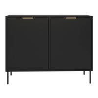 SIDEBOARD Vena Schwarz 100 cm - Goldfarben/Schwarz, Holzwerkstoff/Kunststoff (100.6/86/40cm) - Selsey