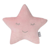 KUSCHEL- UND DEKOKISSEN Stern rosa - Rosa, Textil (32/8cm) - Roba