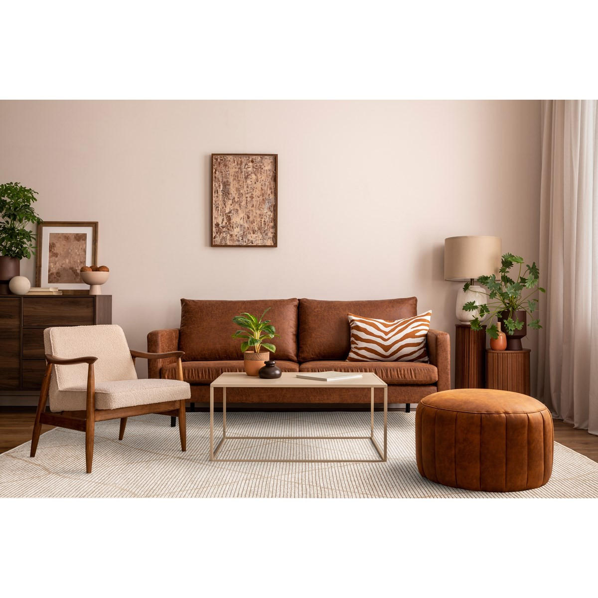 TEPPICH Moderner Natural für Wohn- und Schlafzimmer BLUEBERRY Beige 120 x 170 cm - Beige, Naturmaterialien (120/170cm) - Novatrend