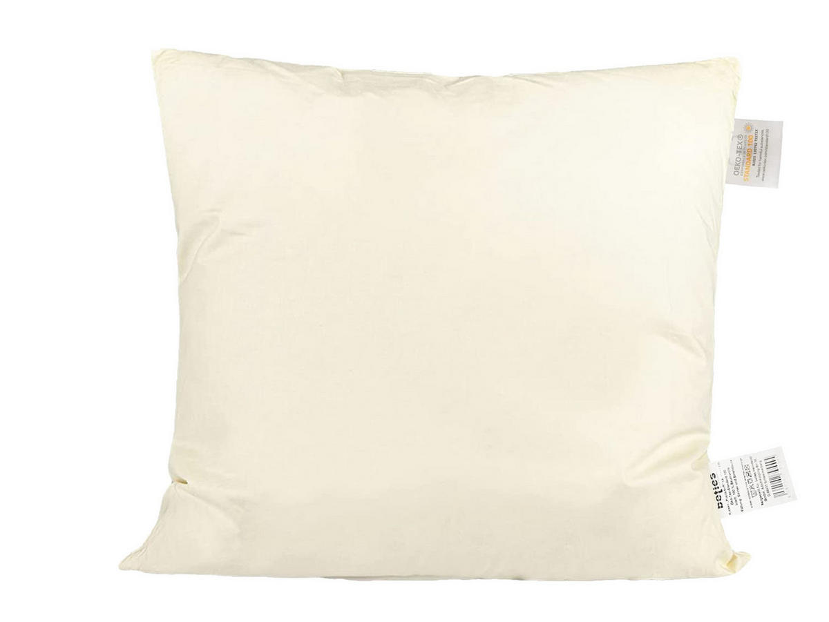 DAUNENKISSEN PublikSoft 45/45 cm - Beige/Creme, Naturmaterialien/Textil (45/45cm) - beties Heimtextil