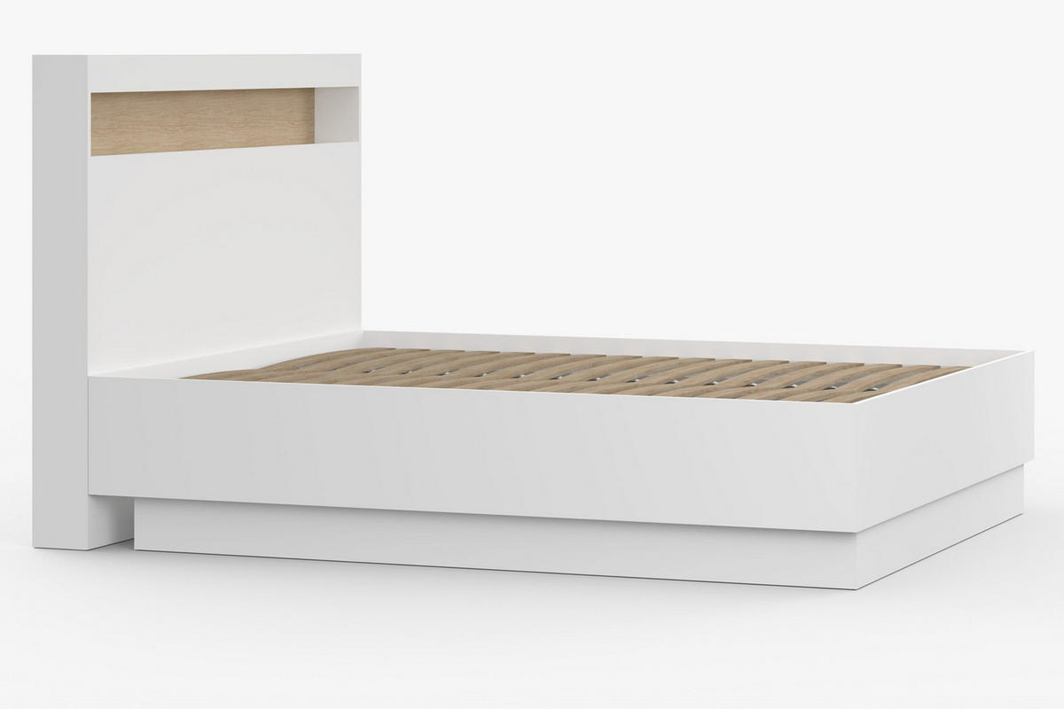 BETT SAVI 160/200 cm in Weiß - Weiß, Holzwerkstoff (160/200cm) - Deine Möbel 24