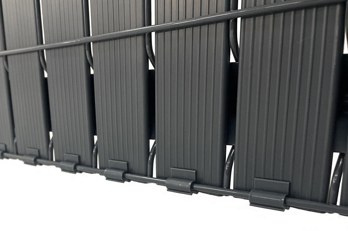 PVC-SICHTSCHUTZLAMELLEN-STEIF-SET Cinto grau 6m H.190cm - Mit clips und Endprofil - Grau, Kunststoff (600/193cm) - Casanoov