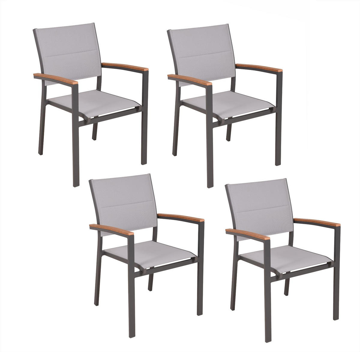 GARTENSTUHL 4er Set Karina Stapelstuhl - Hellbraun, Kunststoff (45/87.5/39cm) - DELUKE