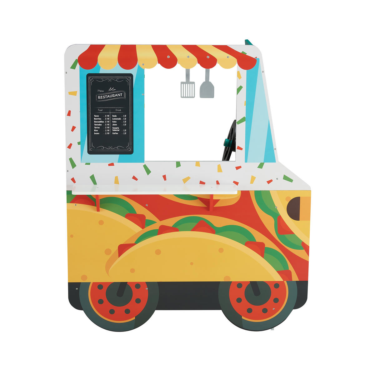 TACO-TRUCK Spielset, Mehrfarbig, 96cm - Multicolor, Holz (81/96/61cm) - Teamson Kids