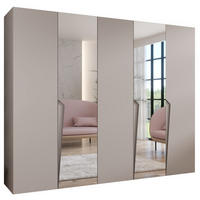 DREHTÜRENSCHRANK 202/250/52 5-türig - Beige, Holz/Metall (250/202/52cm) - Abiks Möbel